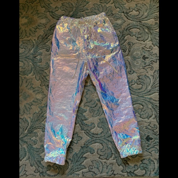 (raver) Pants - Rave Iridescent pants Small swooshy pants
